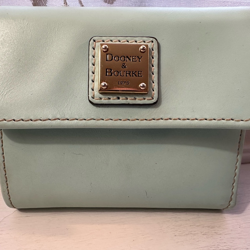 Dooney & Bourke Light Mint Green Florentine Leather Wallet
